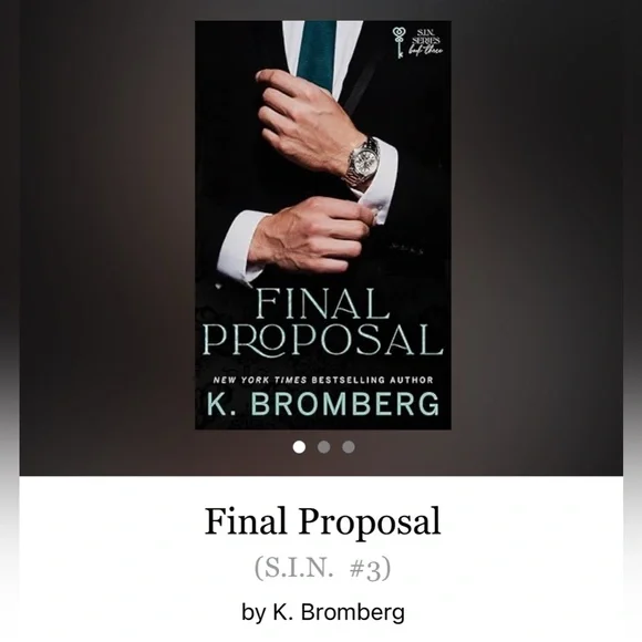 Final Proposal (S. I. N. #3) by K. Bromberg Adult Romance Paperback Book - Picture 11 of 14